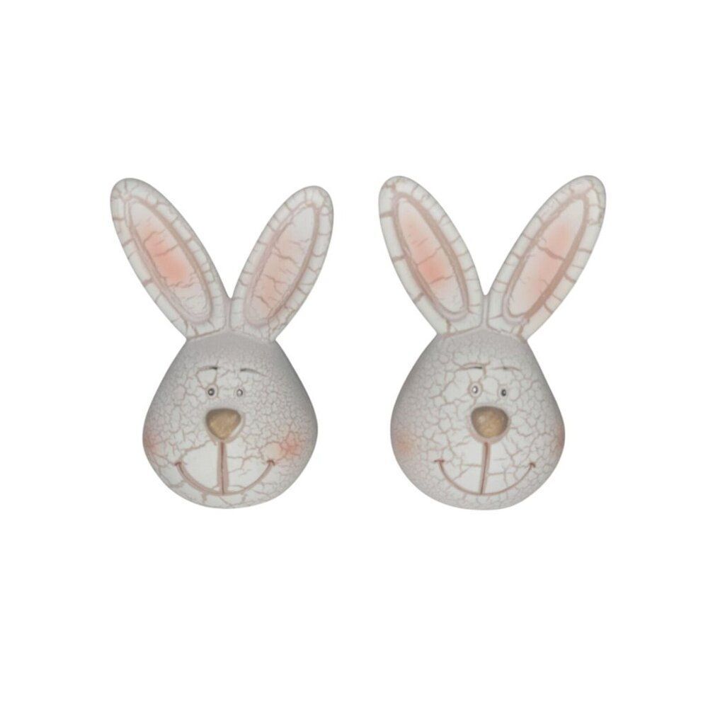 Set of (2) Easter Bunny Head  Holiday Table  Home Decor
